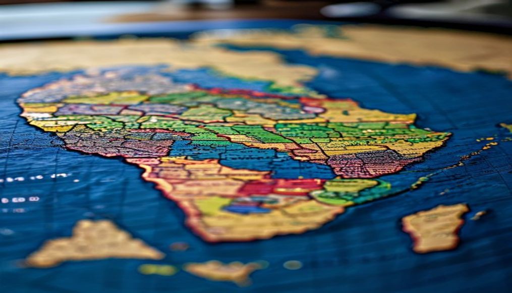 US government map of Africa mislabels every country at global conference — editorial image